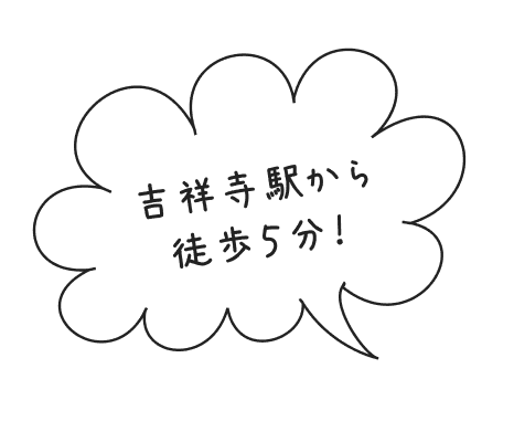 吉祥寺駅から徒歩5分！
